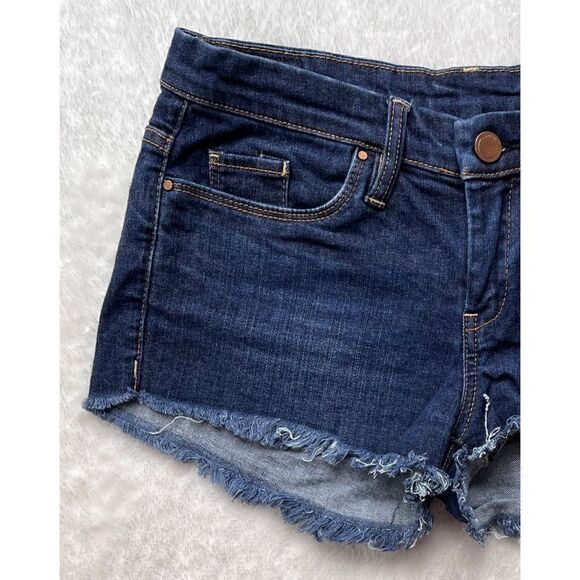 Blank NYC Little Queenie Denim Frayed Cut Off Shorts, Size 26 - Picture 8 of 14